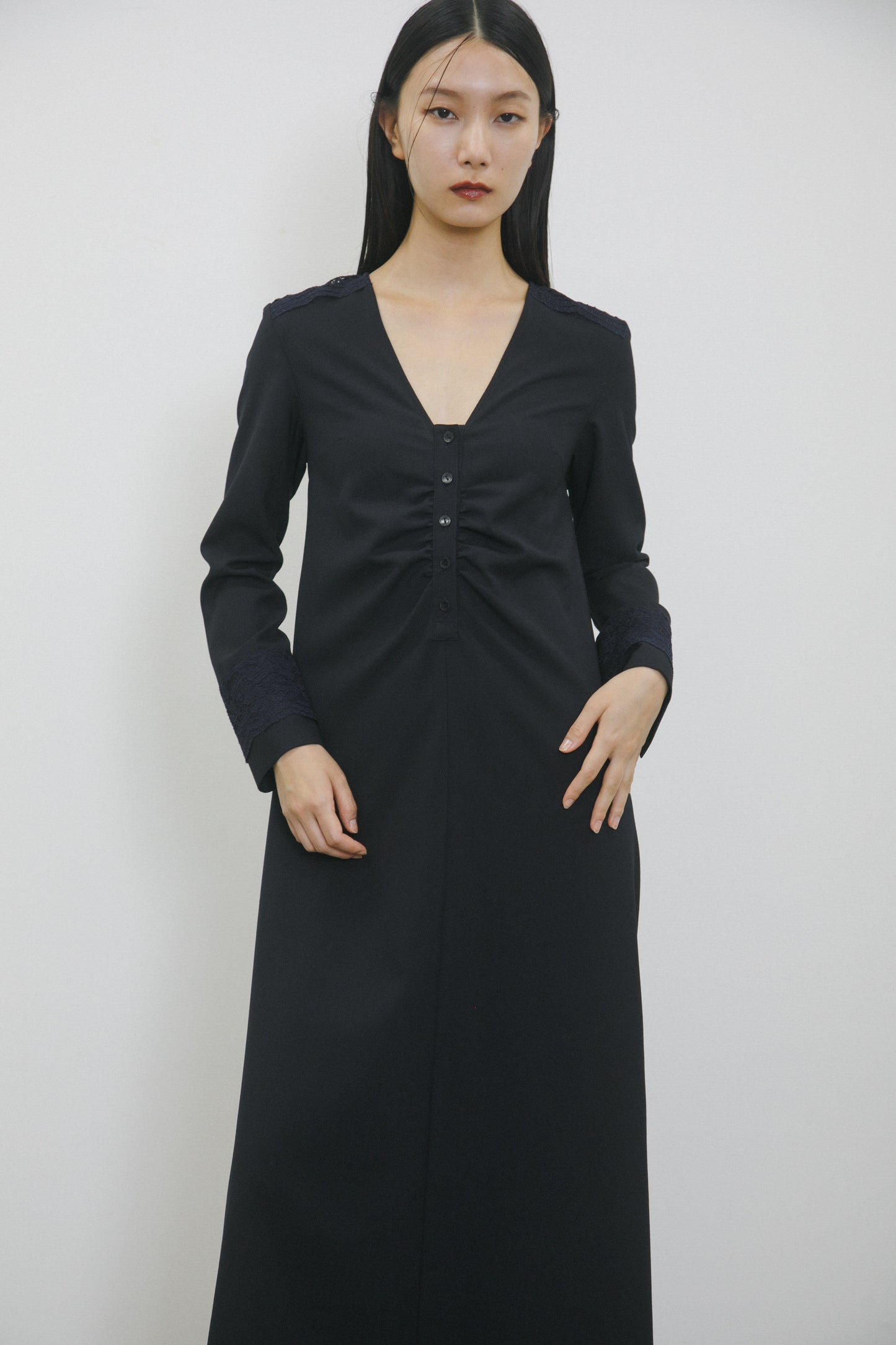 lace combination dress