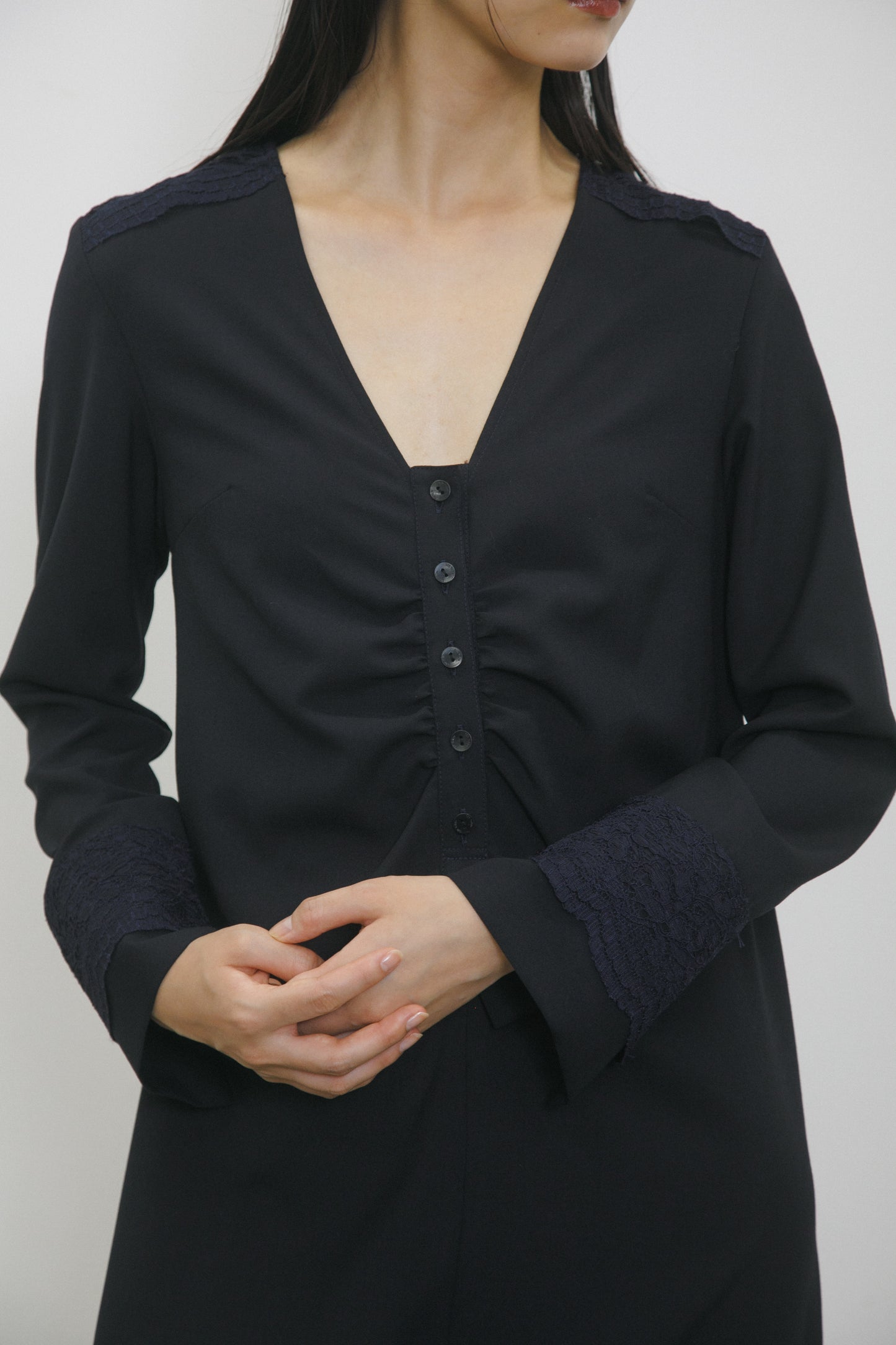 lace combination dress