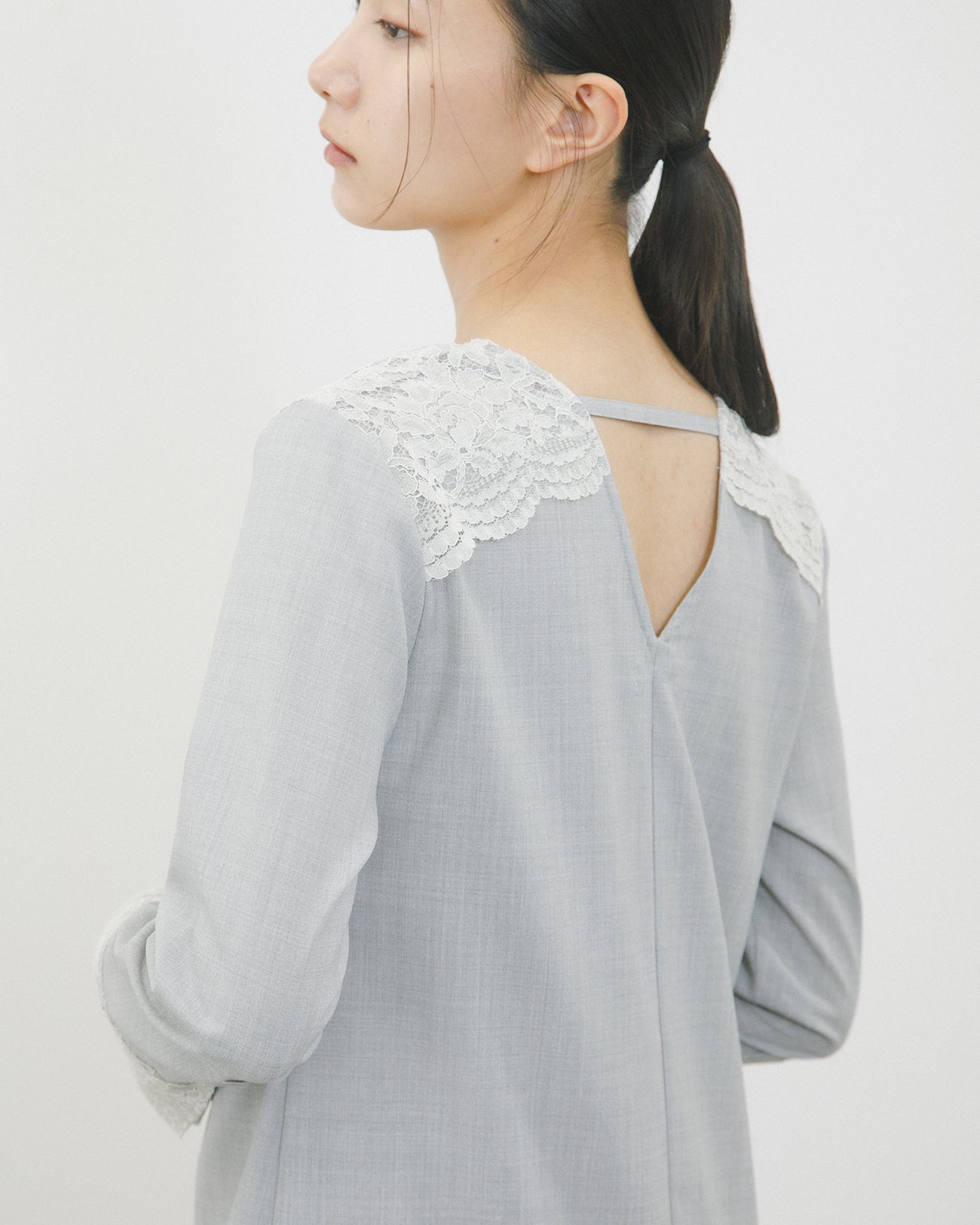 lace combination dress