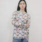 バタフライプリントロングTシャツ