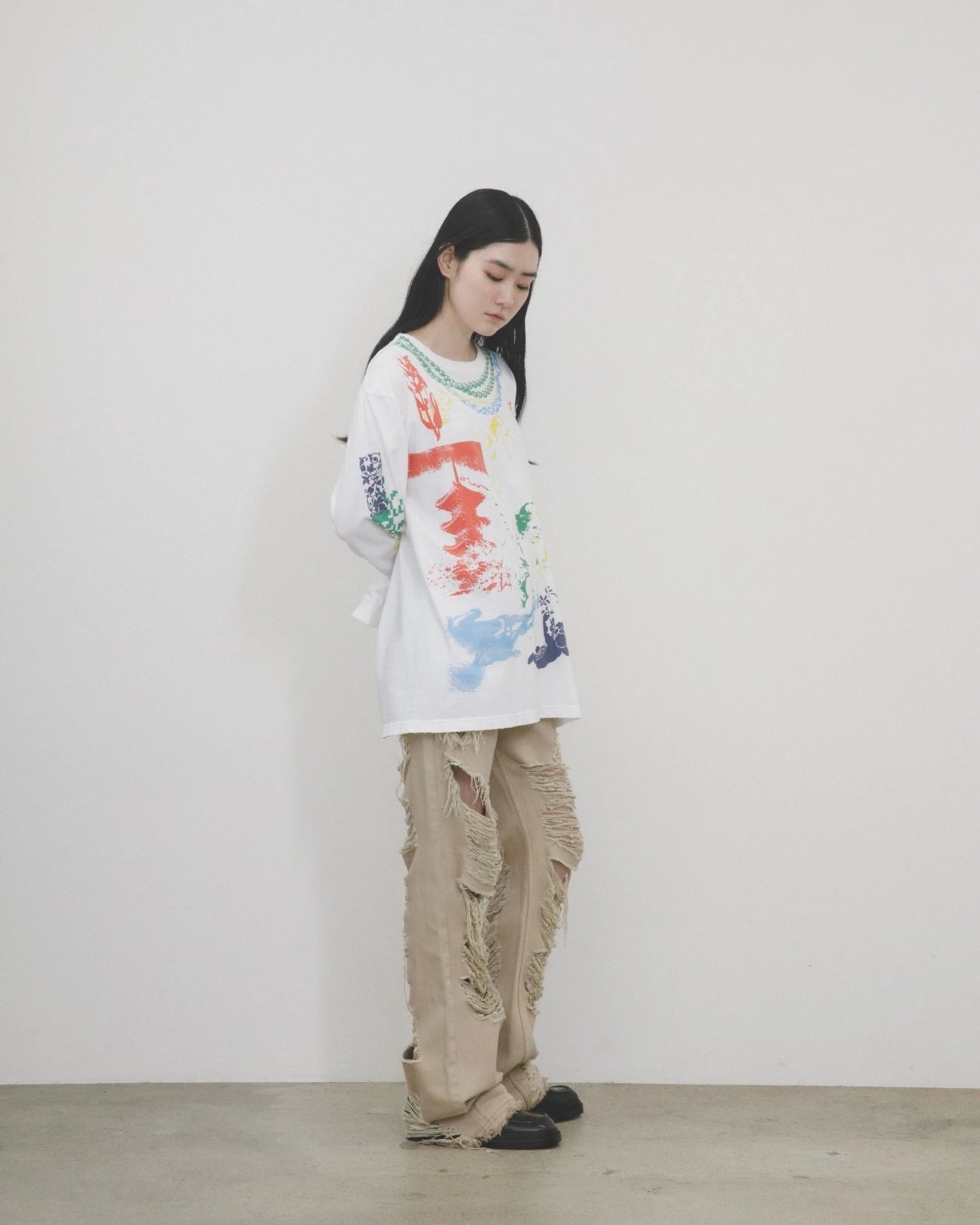 グラフィックロングTシャツ