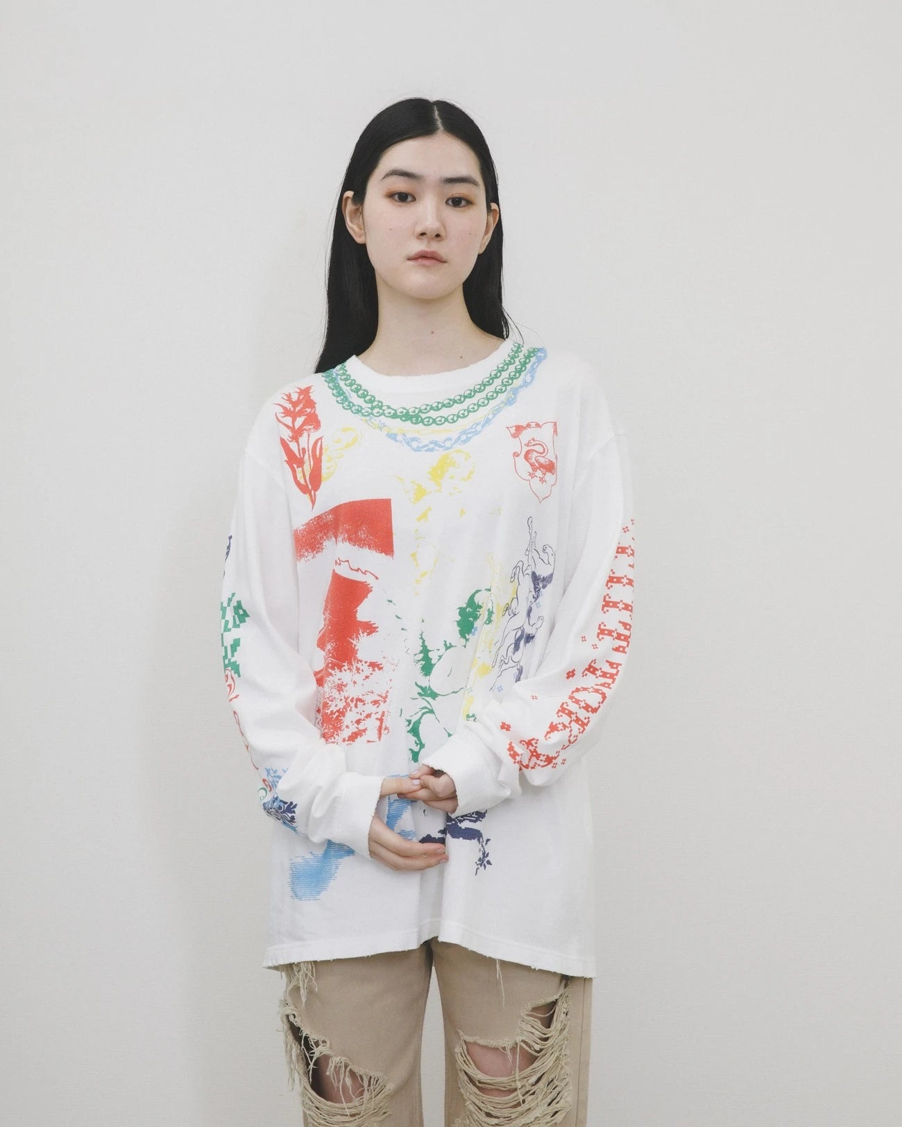 グラフィックロングTシャツ
