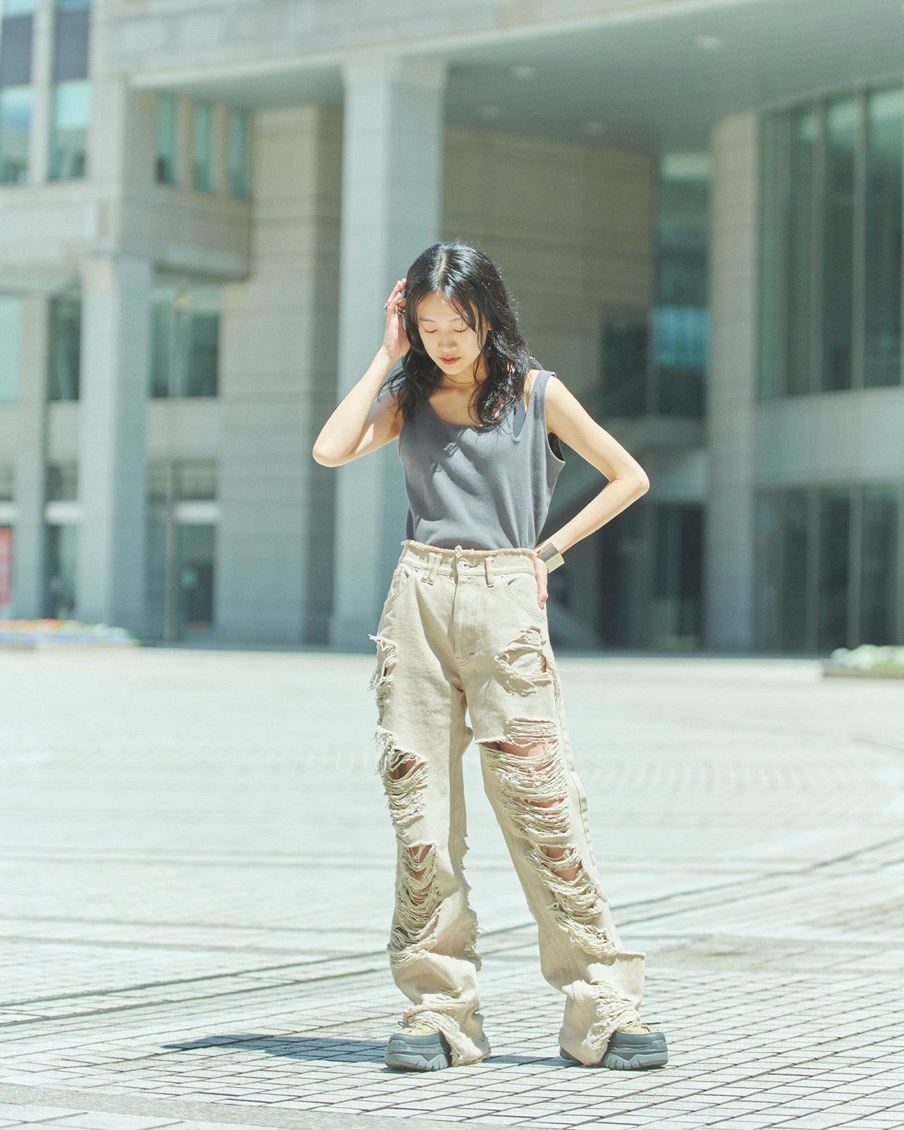 アシンメトリータンクトップ – tiit tokyo