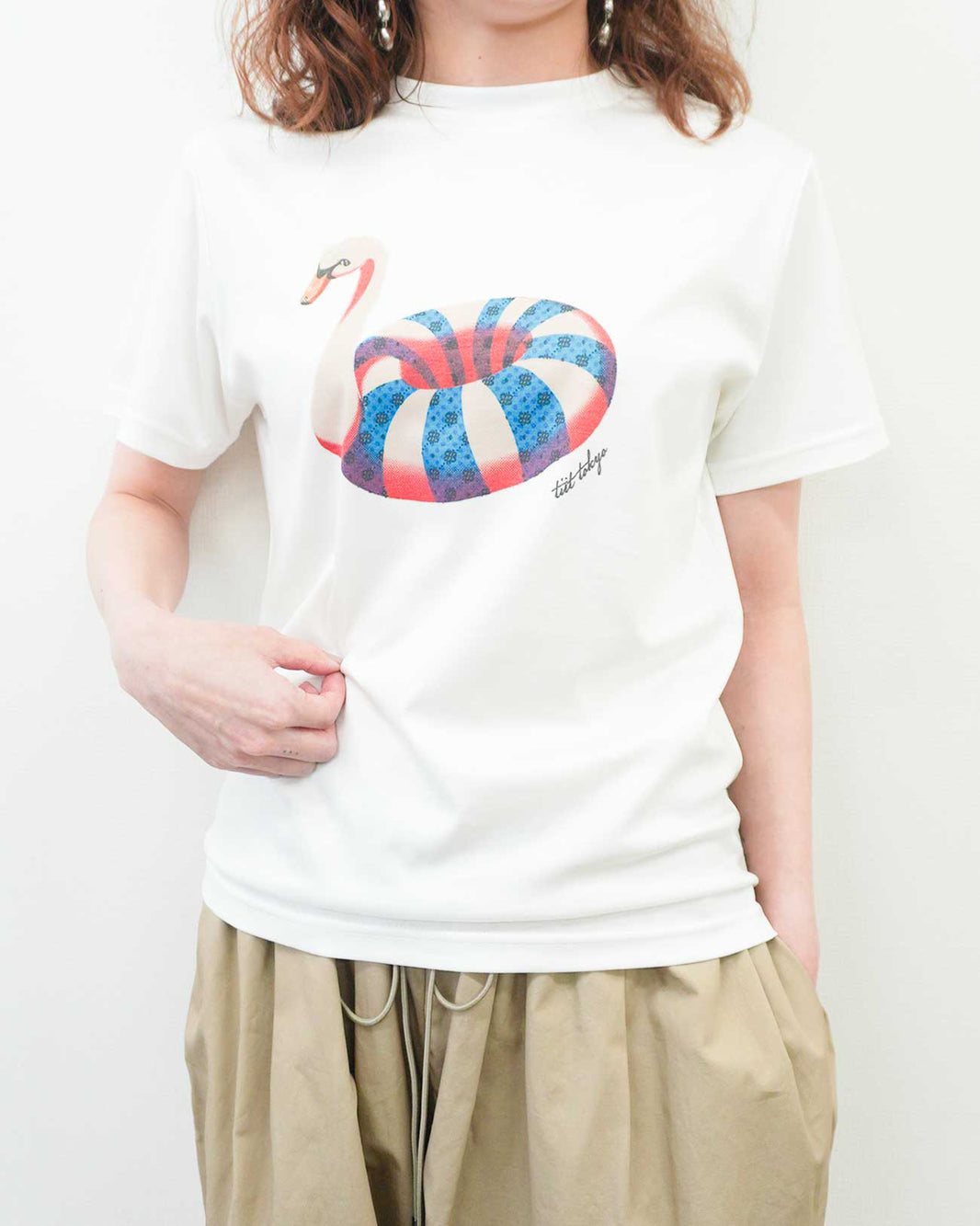 【HOHOEMI × tiit tokyo】original T shirt (white)