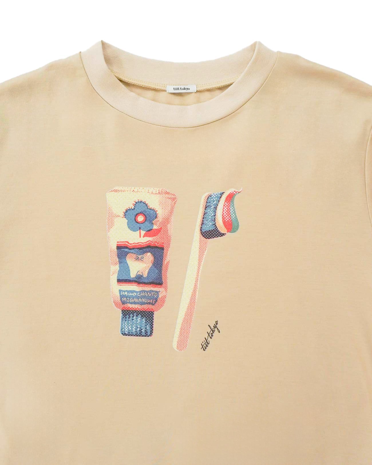 HOHOEMI × tiit tokyo】original T shirt (beige)